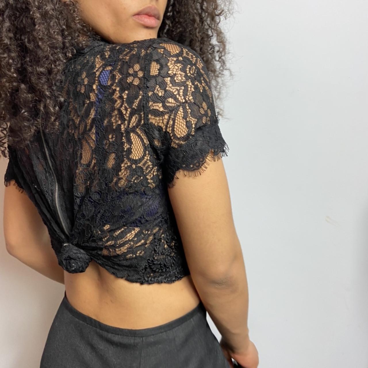 Zara lace 2024 crop top