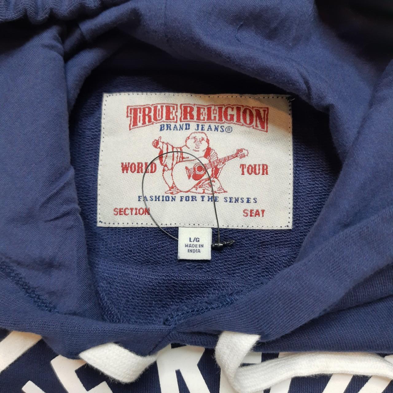 New True Religion Navy Cut Sleeve Cotton Athletic... - Depop