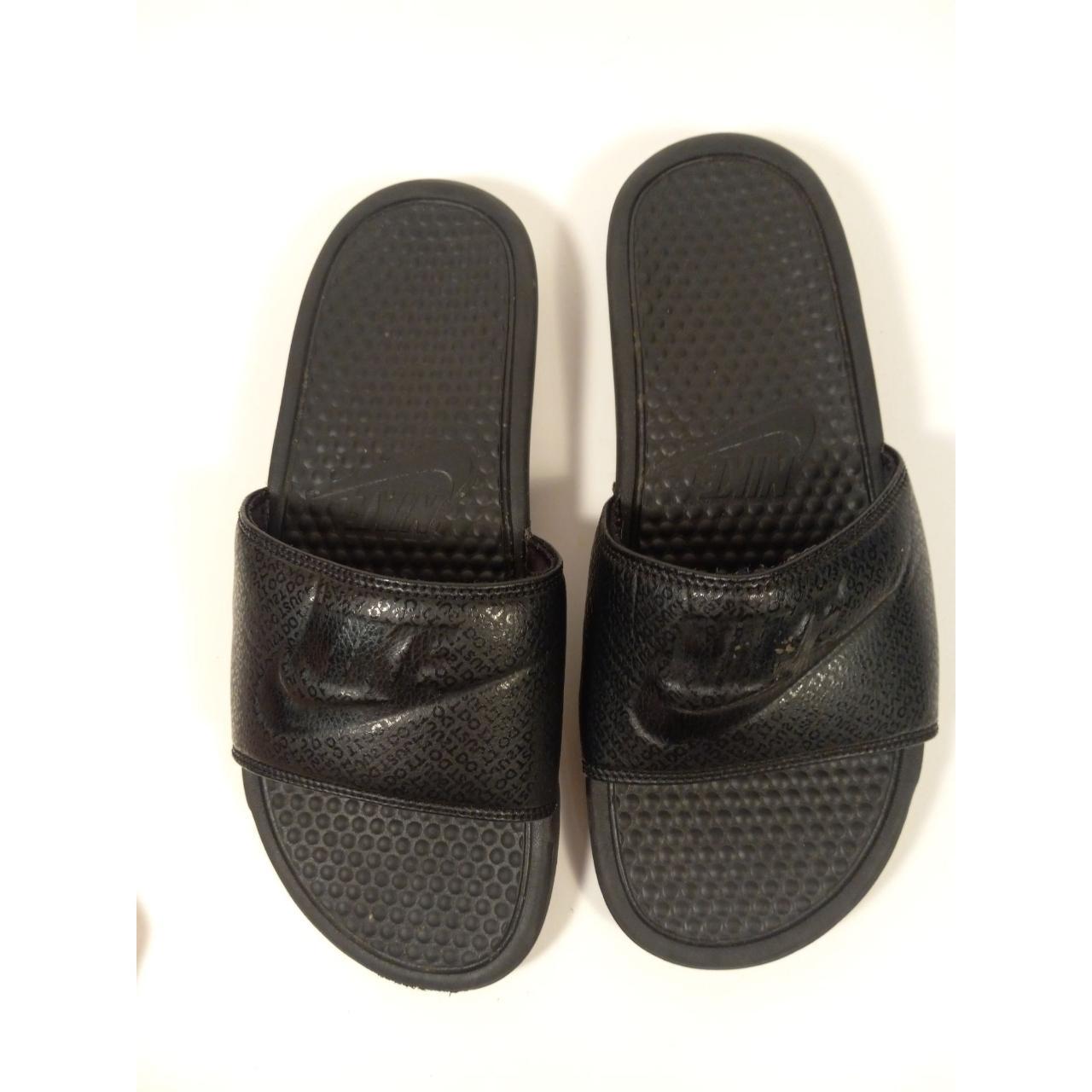 Nike Benassi JDI Black slide sandals mens size... - Depop