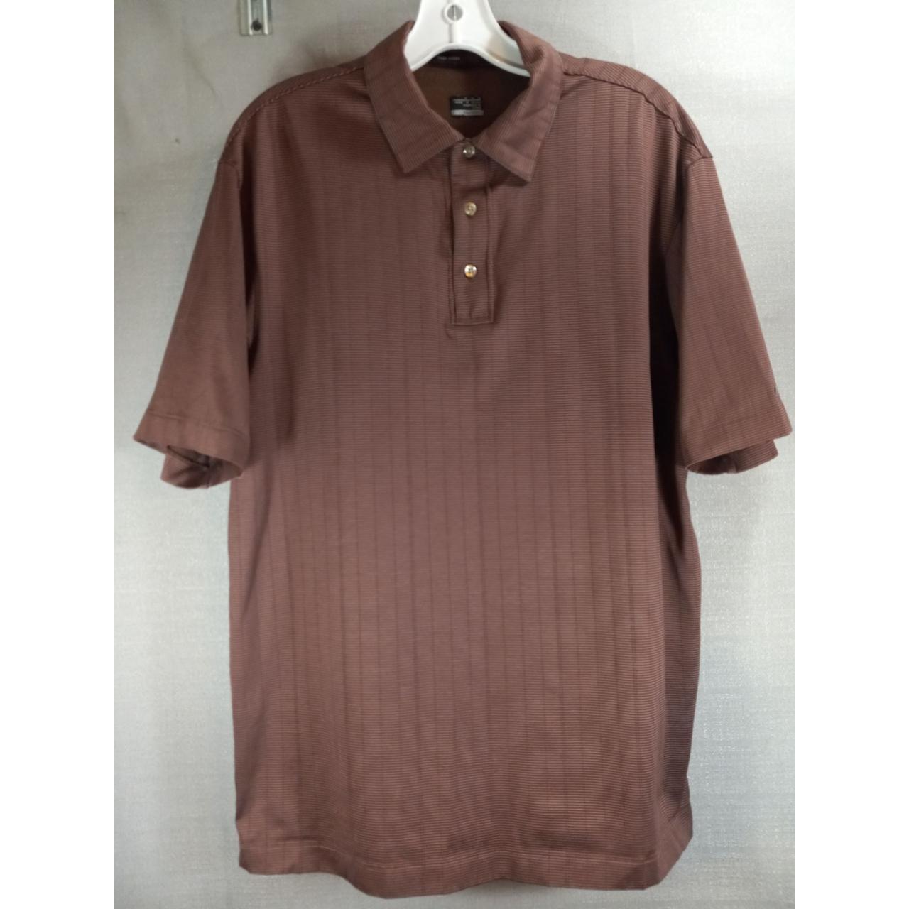 Nike Tiger Woods Collection Shirt Mens Medium Brown... - Depop