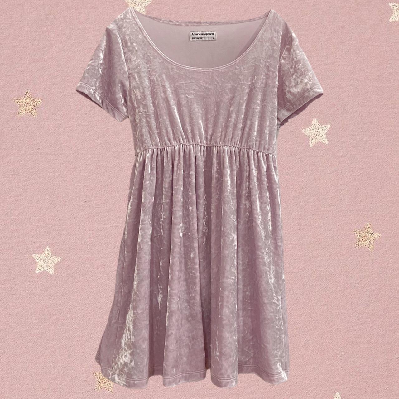 American apparel velvet outlet babydoll dress