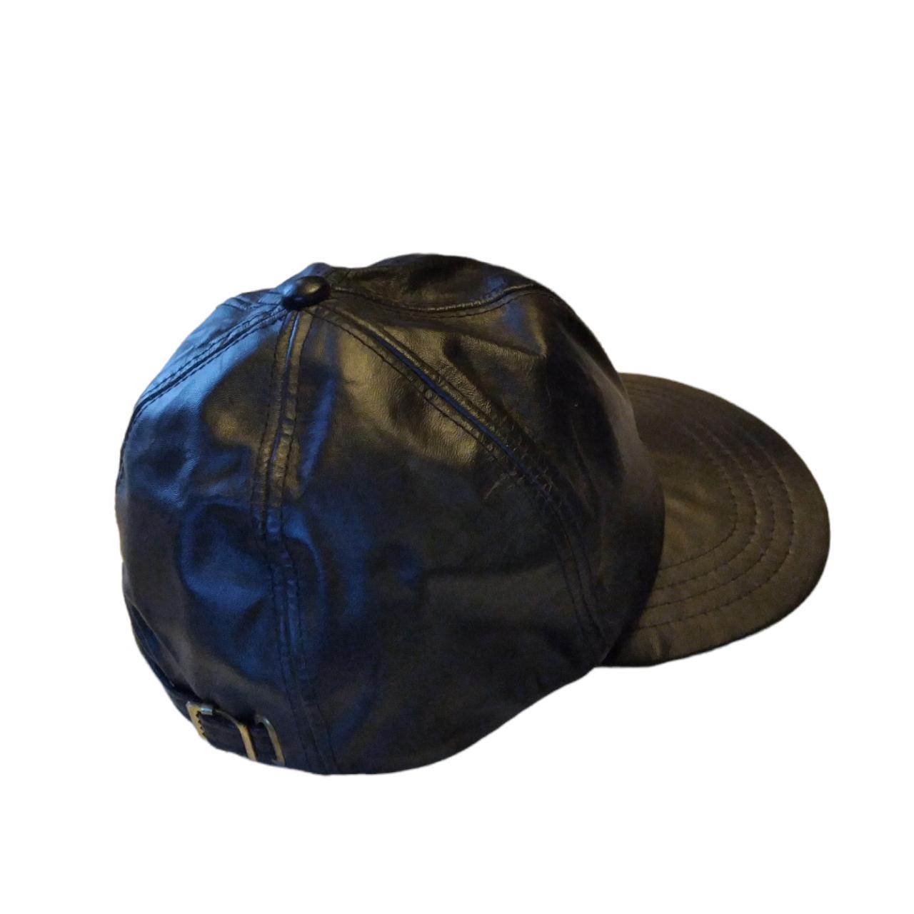 Black leather hat by New York Hat Co. Genuine... Depop