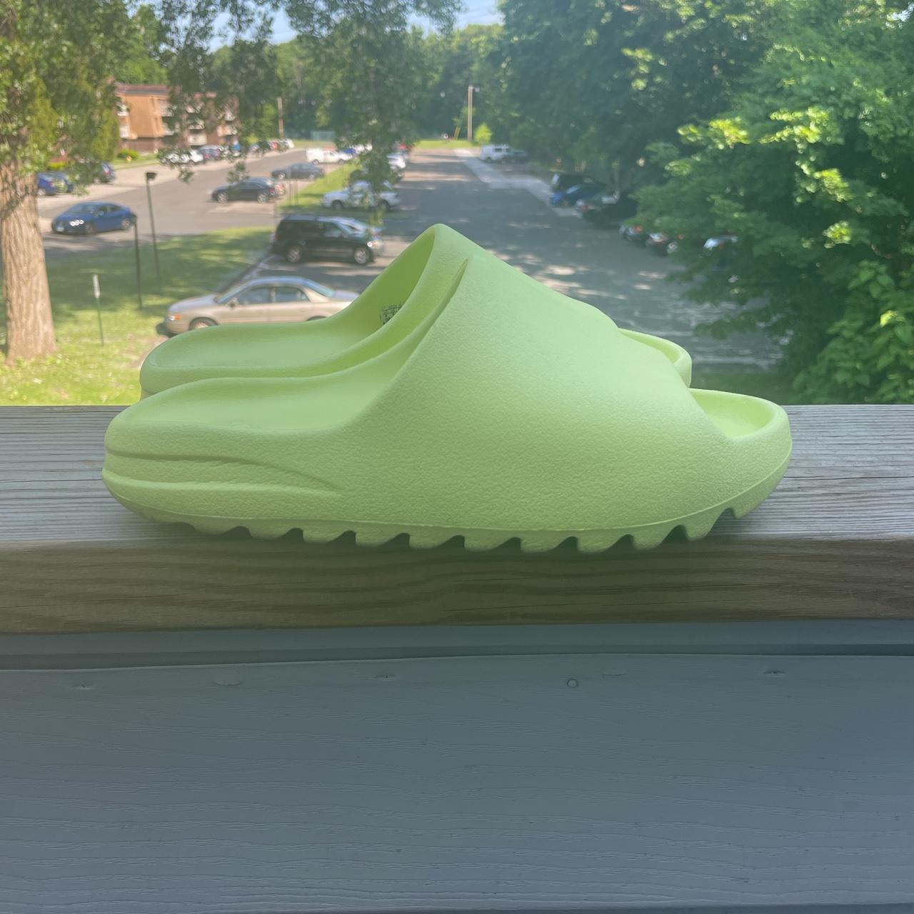 Yeezy slides size 9 used twice inside. Depop