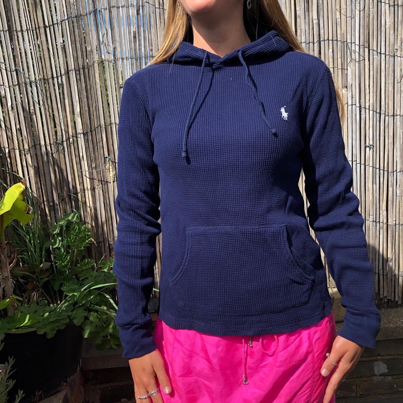 ralph lauren waffle knit hoodie women's