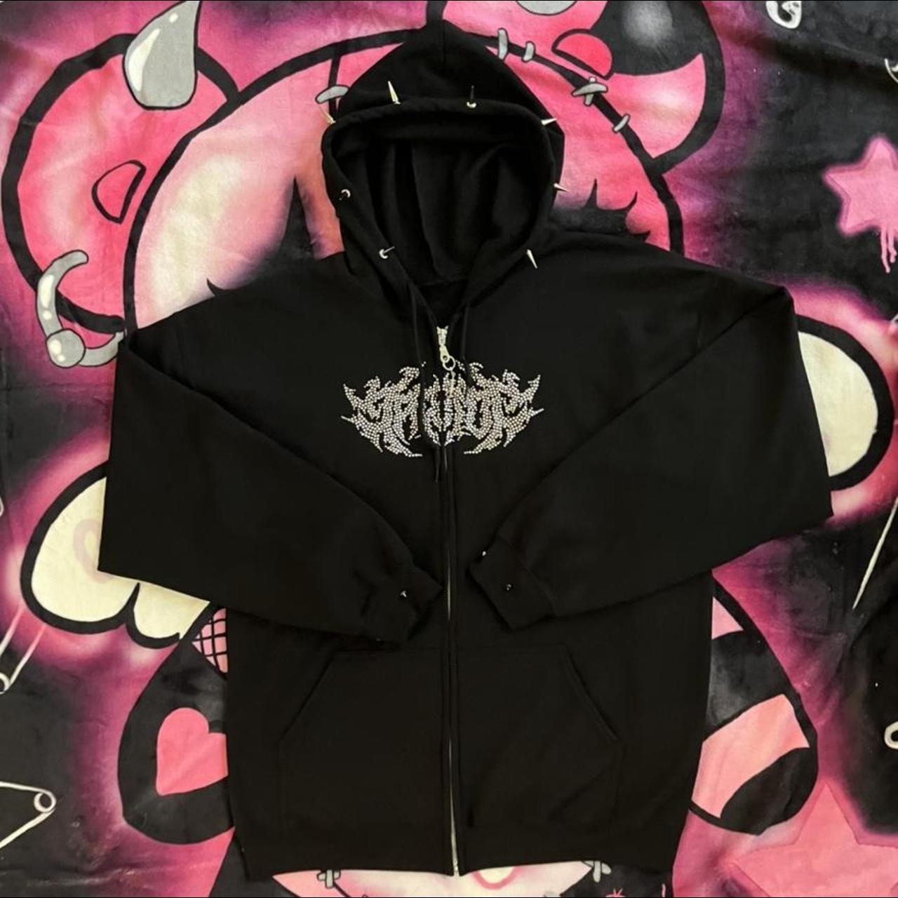 “Traitor” rhinestone zip up hoodie made by... - Depop