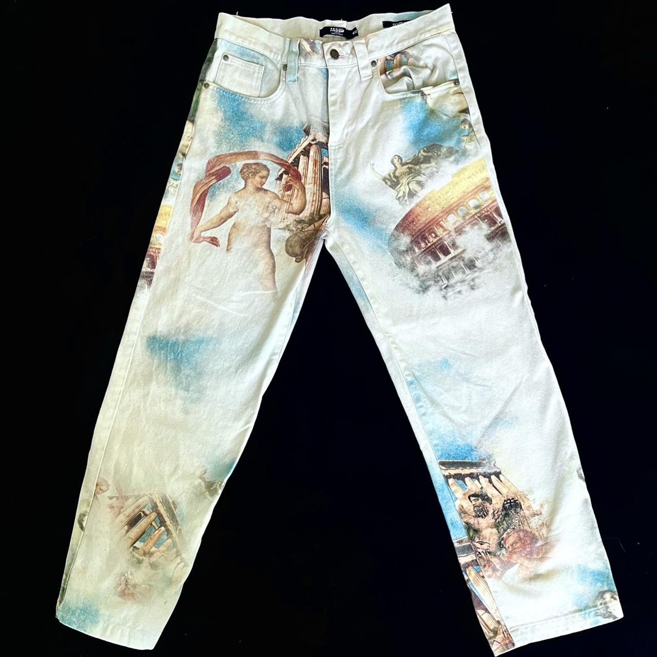 Product Image 1 - Renaissance print denim jeans
Slightly used