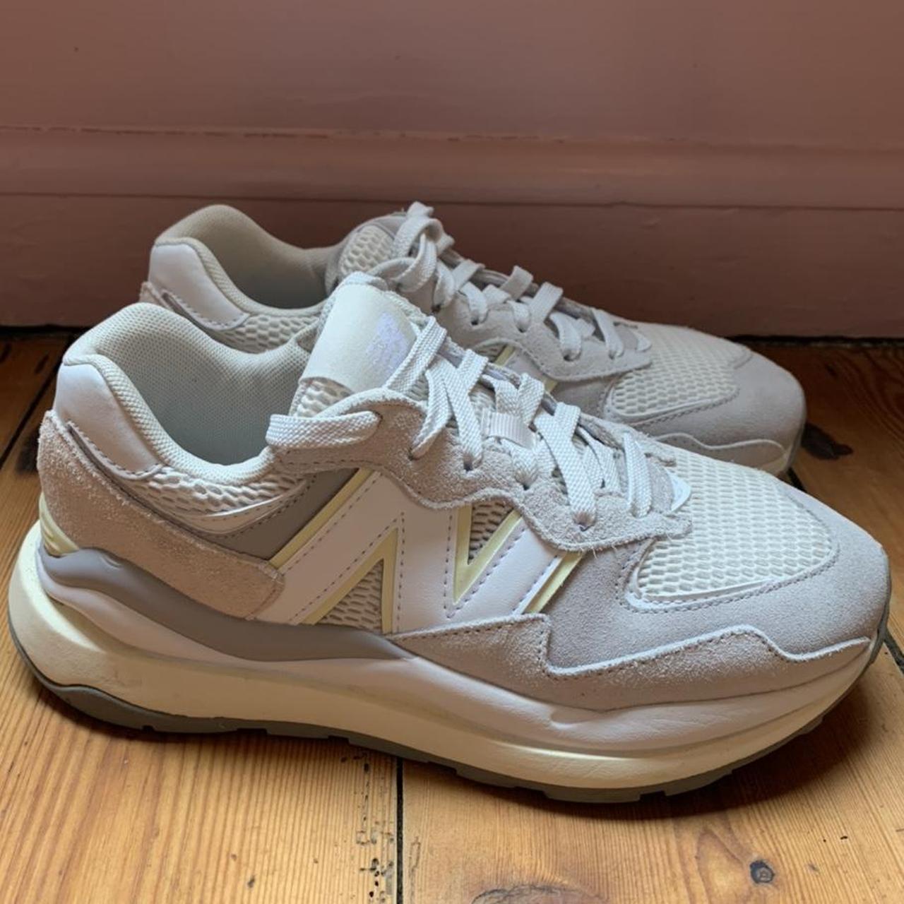 New Balance 5740 trainers in light grey / offwhite.... Depop