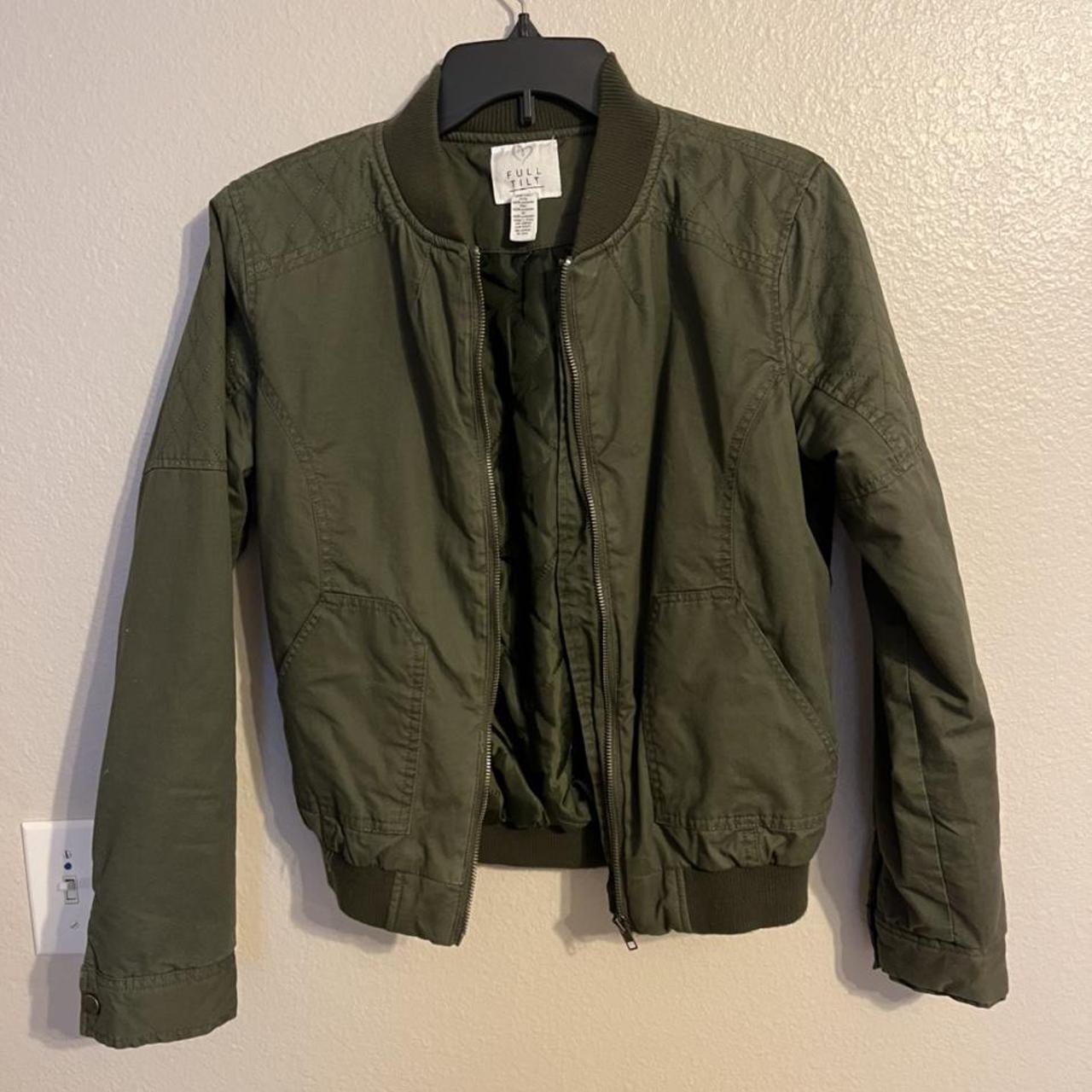 Full Tilt Green Bomber Jacket — Only worn a handful... - Depop