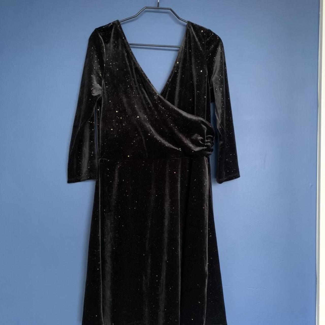 monki black and gold dress