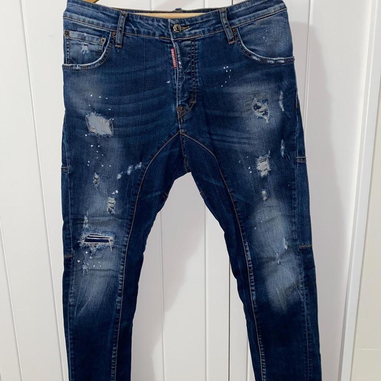 Dsquared2 Men’s Denim Jeans Distressed 100%... - Depop