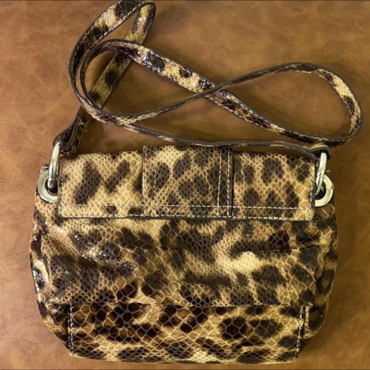 Vintage Guess Animal Print Python Embossed Mini... - Depop