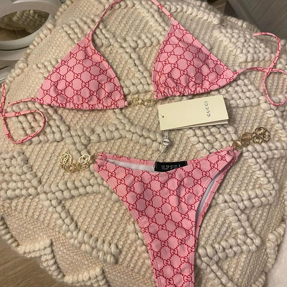 gucci pink bathing suit