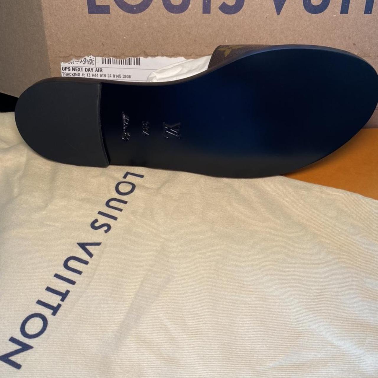 Louis Vuitton lock it flat sandals/mules. Purchased - Depop