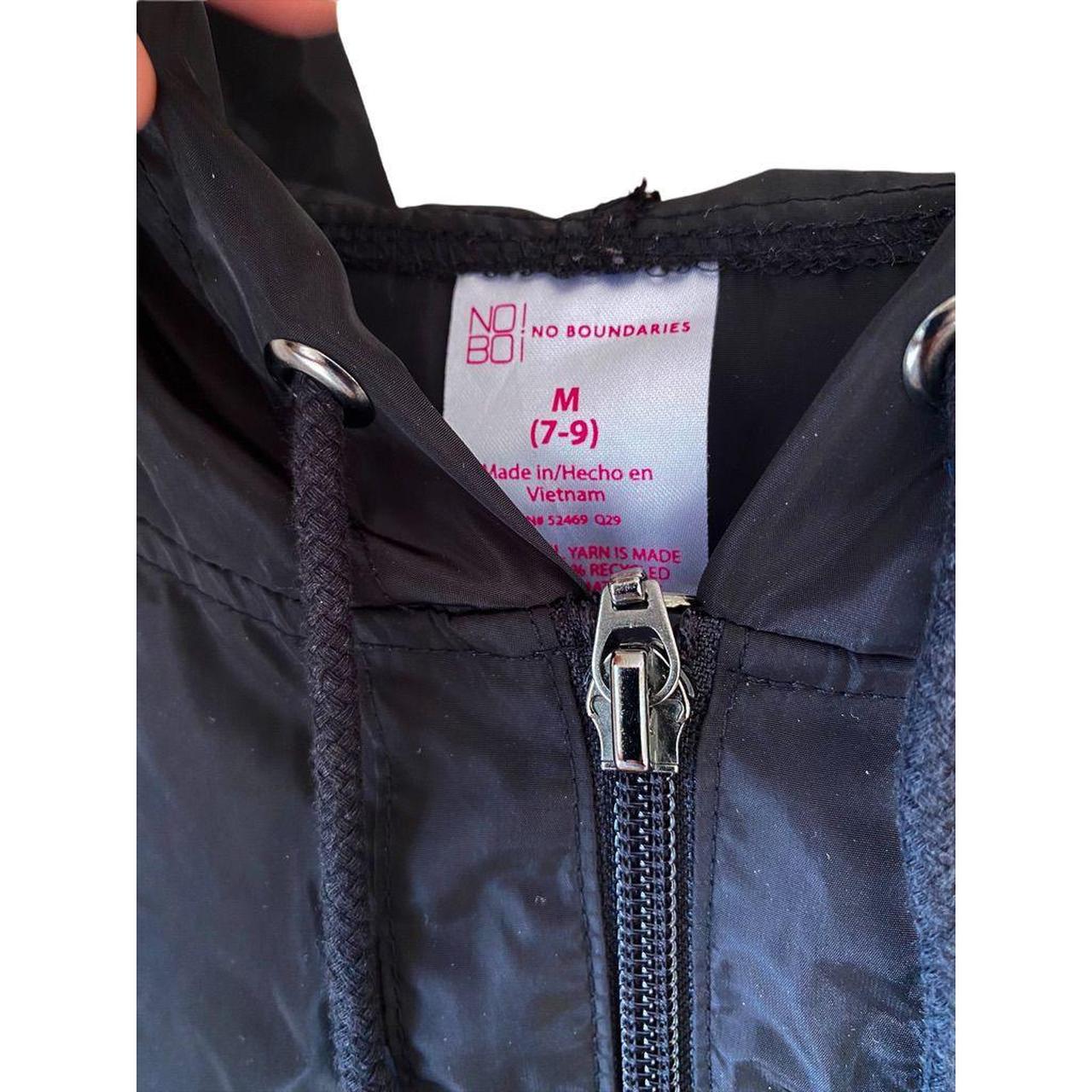 No Boundaries size 7-9 womens black windbreaker - Depop