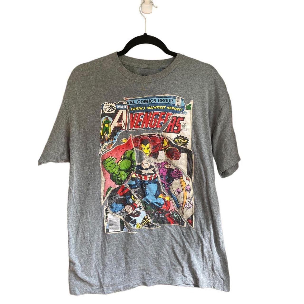 Marvel size large tshirt gray - Depop