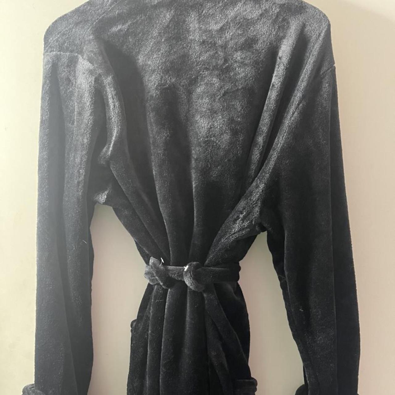 Super soft black dressing gown Has 2 front... - Depop