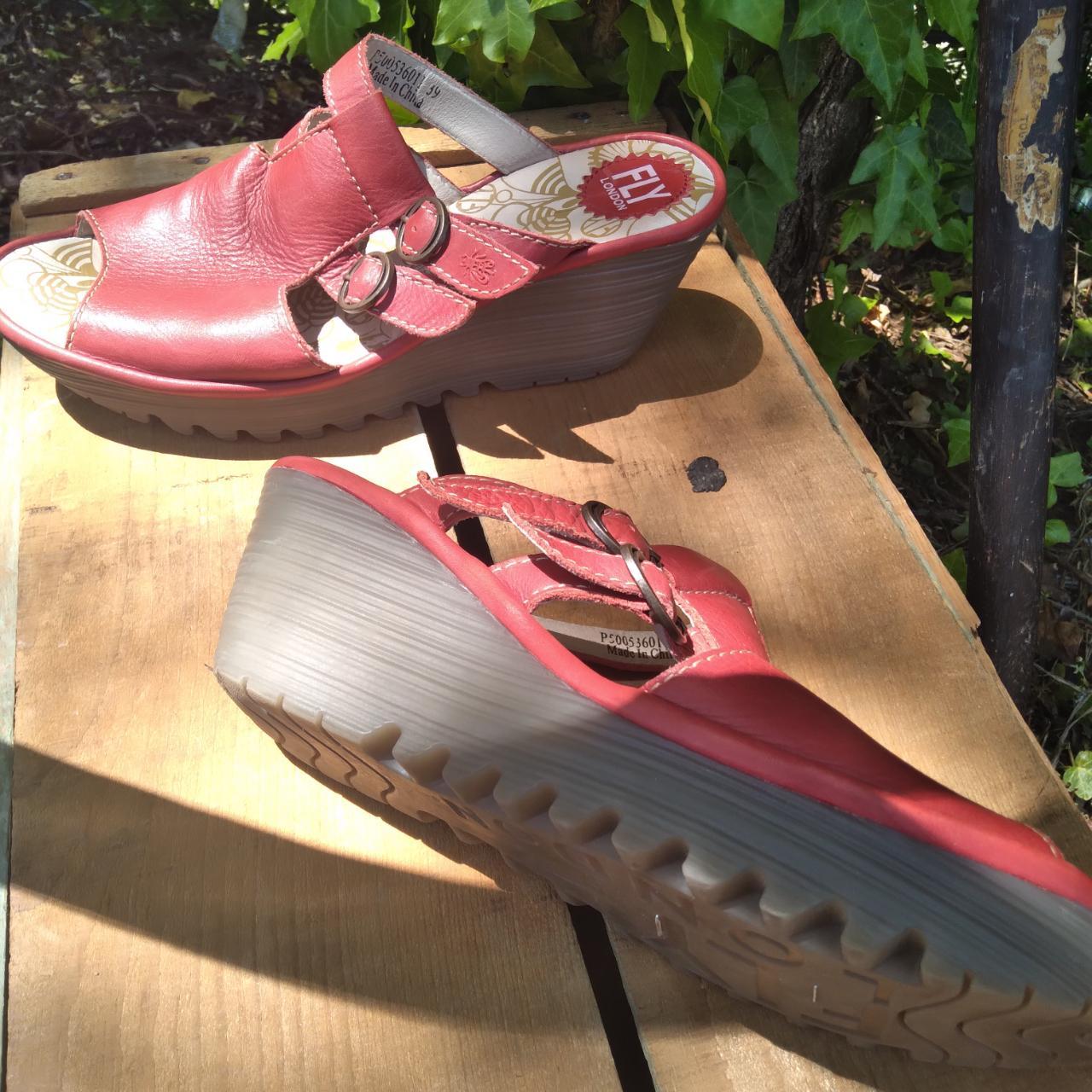 Fly London Women's Red and Brown Sandals (3)