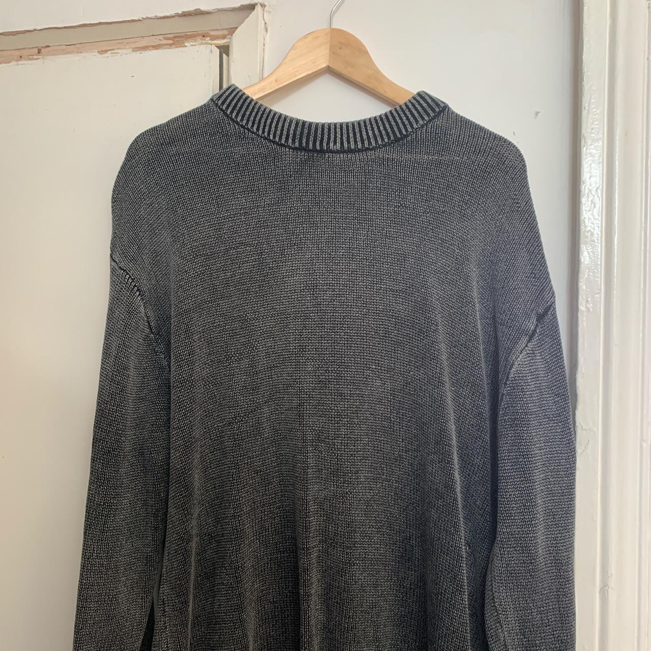 Urban Outfitters Grey/Black oversized jumper - Depop