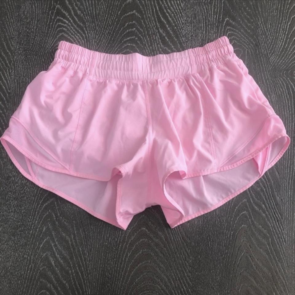 Hot pink lululemon shorts with drawstring Size 6ish - Depop