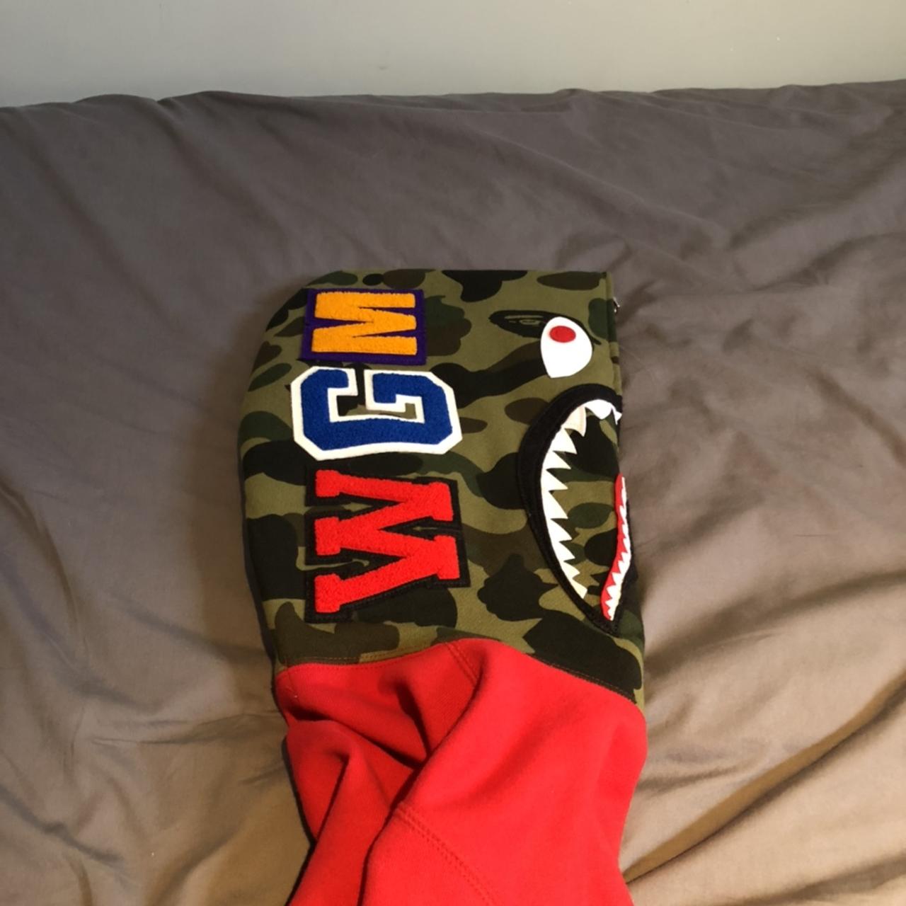 Bape wgm hot sale shark hoodie