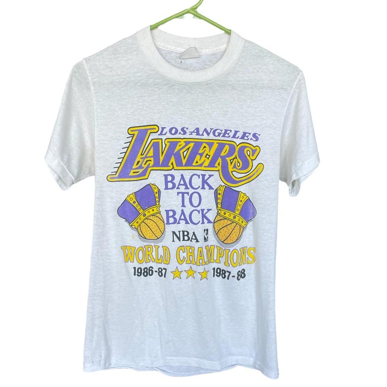 vintage los angeles lakers 80s championship... - Depop