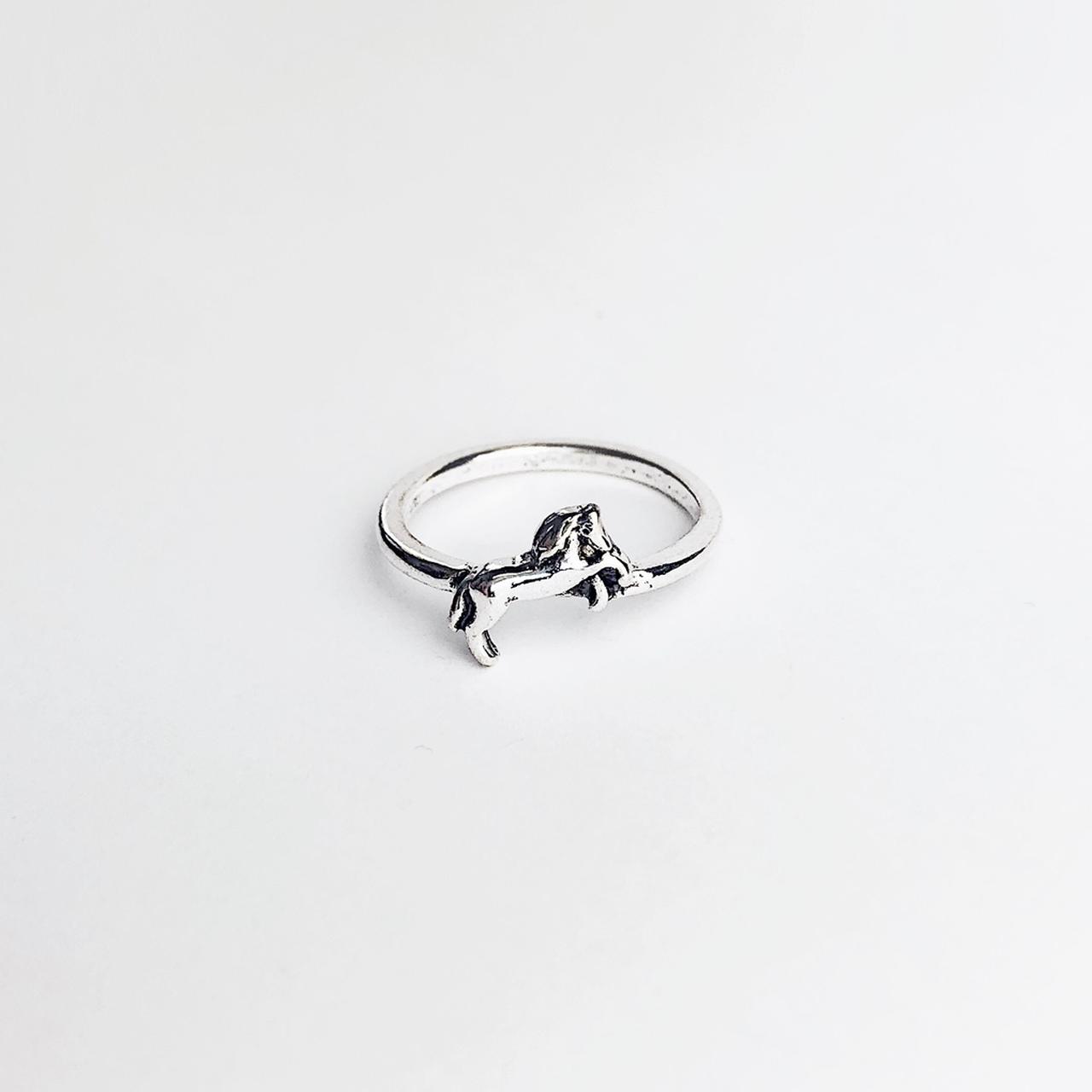 Brand New Silver Horse Ring. Size Medium, UK (M),... - Depop