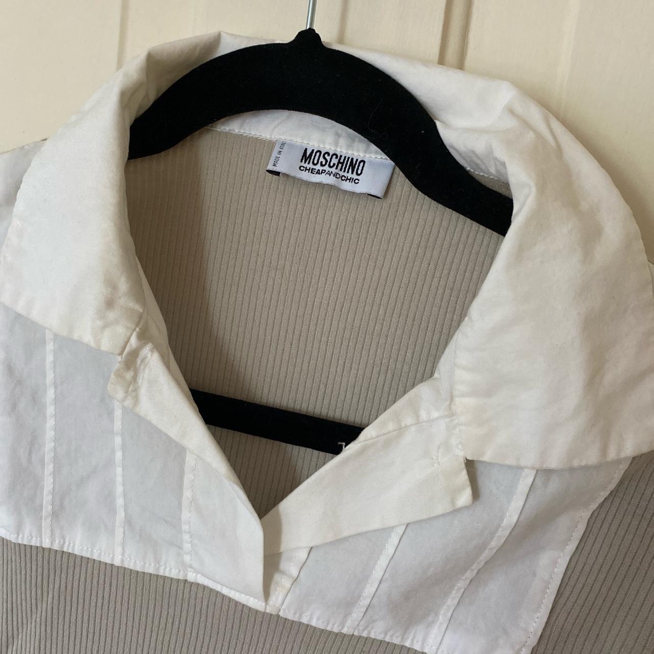 Moschino Cheap & Chic Women's Tan and White Blouse
