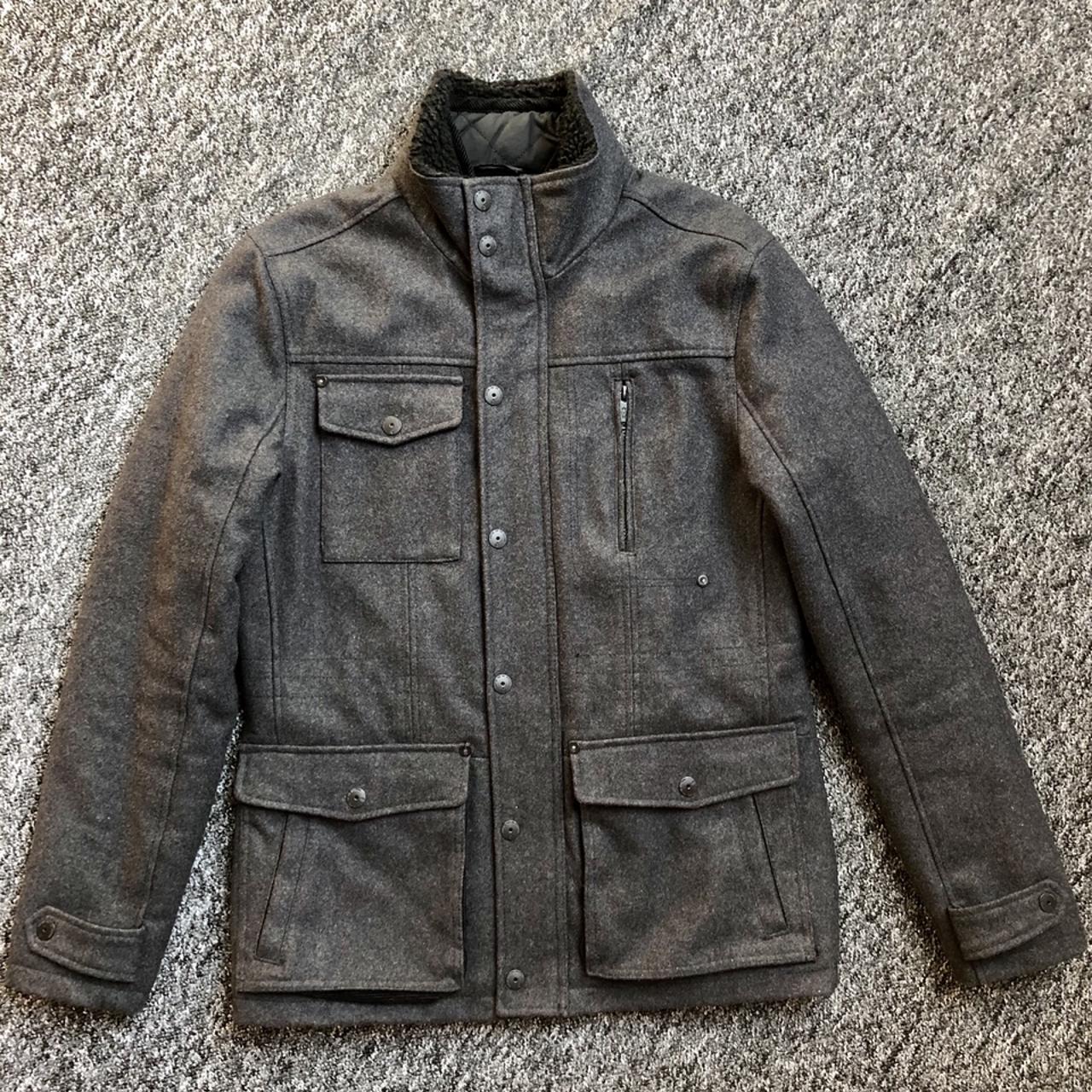 NEXT Men’s Grey Winter Jacket, double layered. Super... Depop