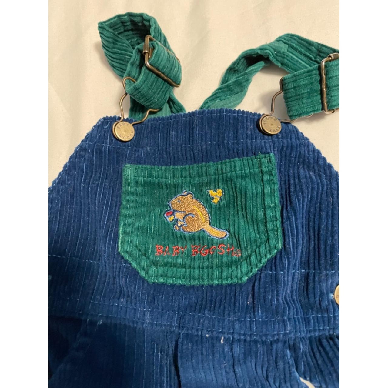 Navy and green corduroy overalls from Baby B'Gosh.... - Depop