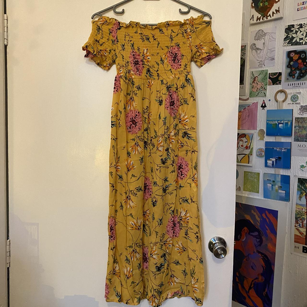 Primark Women's Yellow Dress Depop