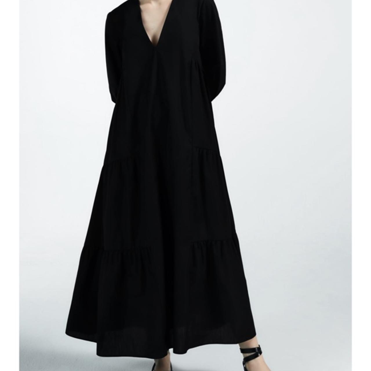 💫ZARA💫 Poplin Dress with Voluminous Sleeves... Depop