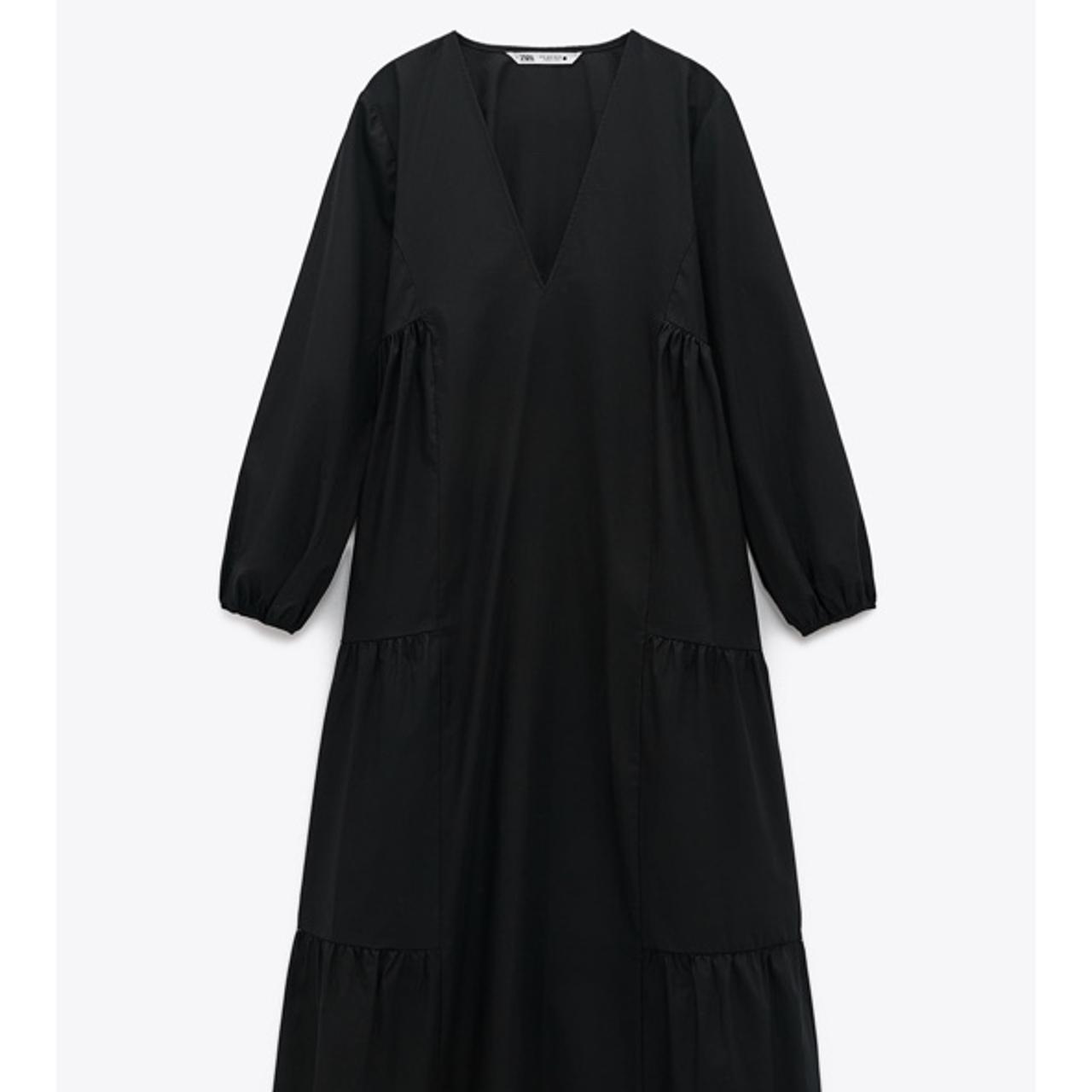 💫ZARA💫 Poplin Dress with Voluminous Sleeves... Depop