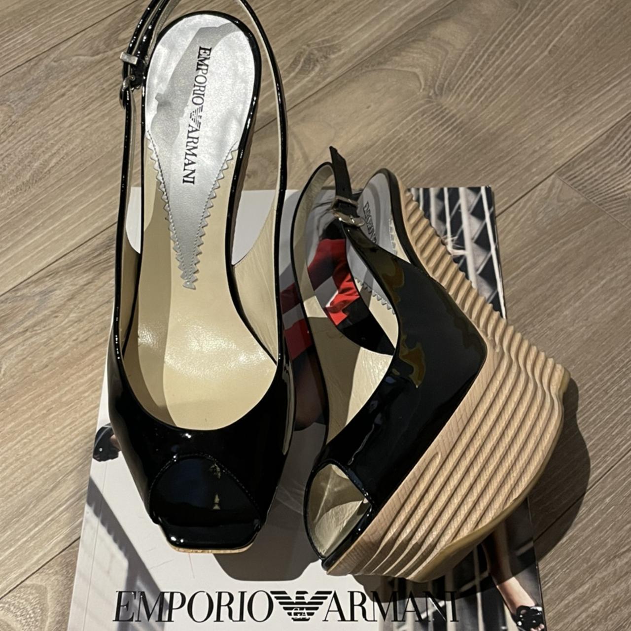 💫EMPORIO ARMANI💫 Stunning Patent Leather Platforms... - Depop