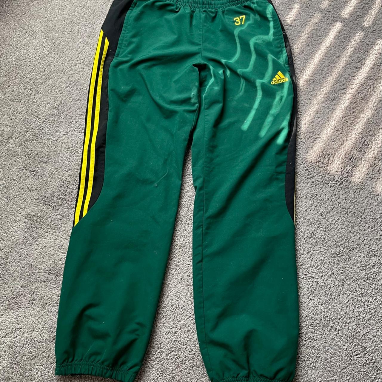 Adidas Green Track Pants - Depop