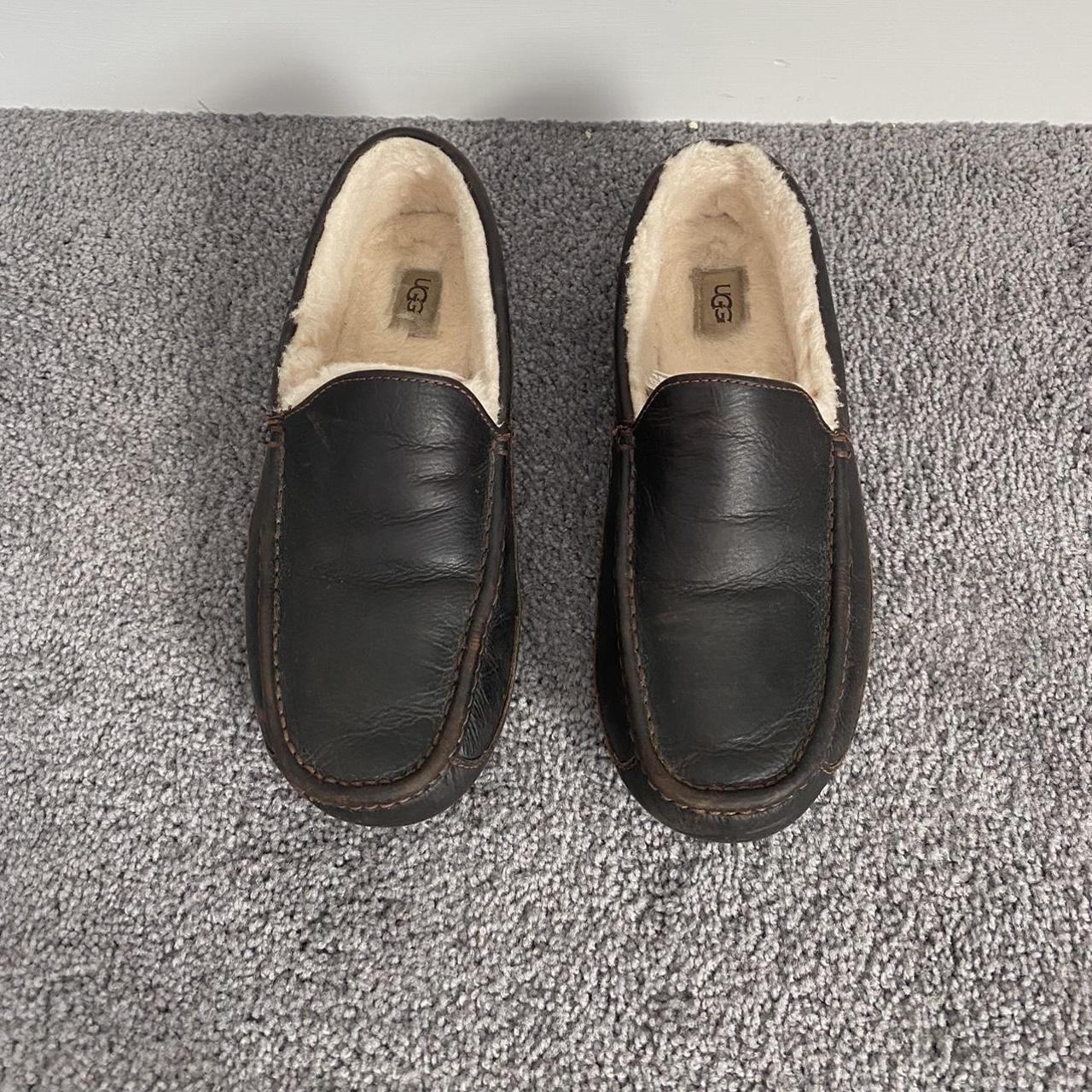 Men’s UGG Ascot leather slippers Size 12 Great... - Depop