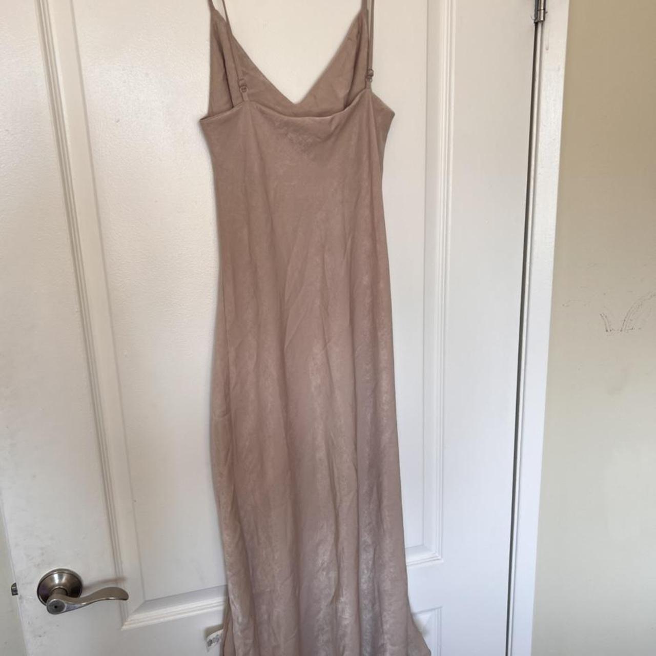 Beige slip dress This dress is perfect as a slip... - Depop