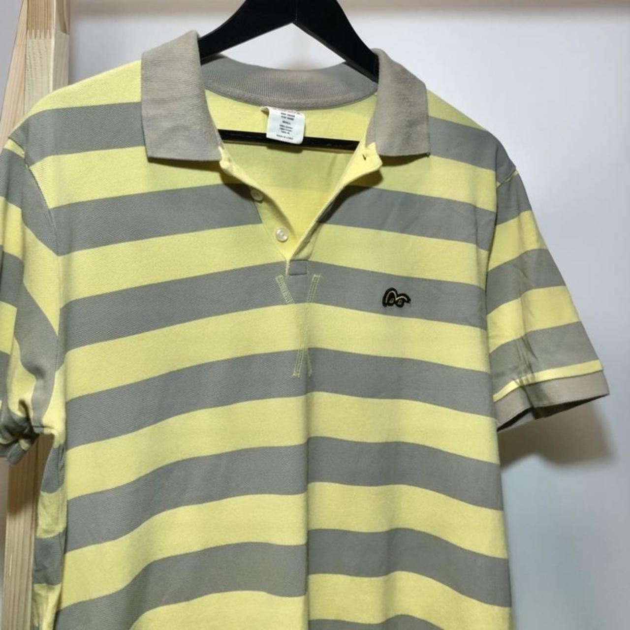 Evisu Men's Yellow and Grey Polo-shirts | Depop