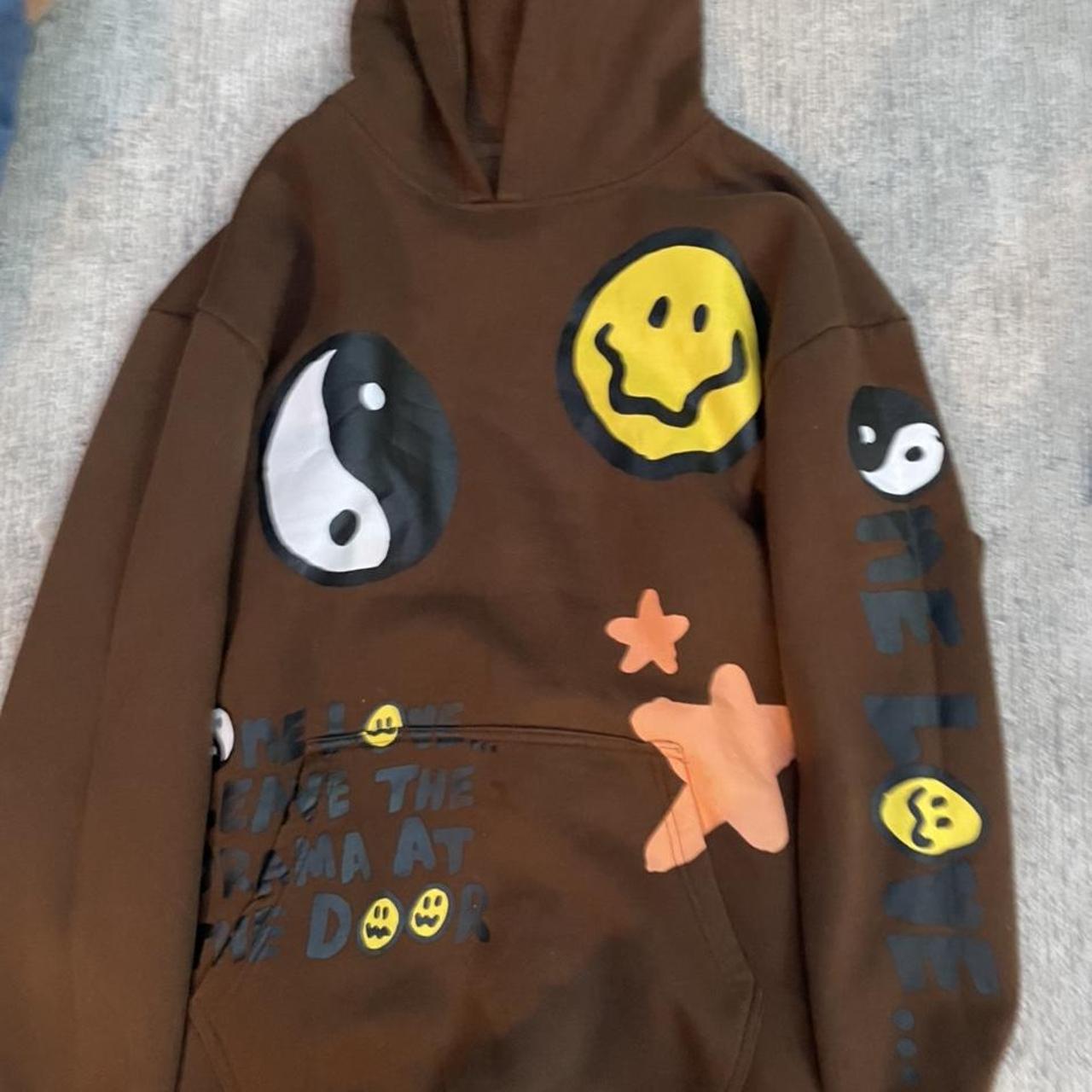 PacSun brown graphic hoodie - looks like a Cactus - Depop