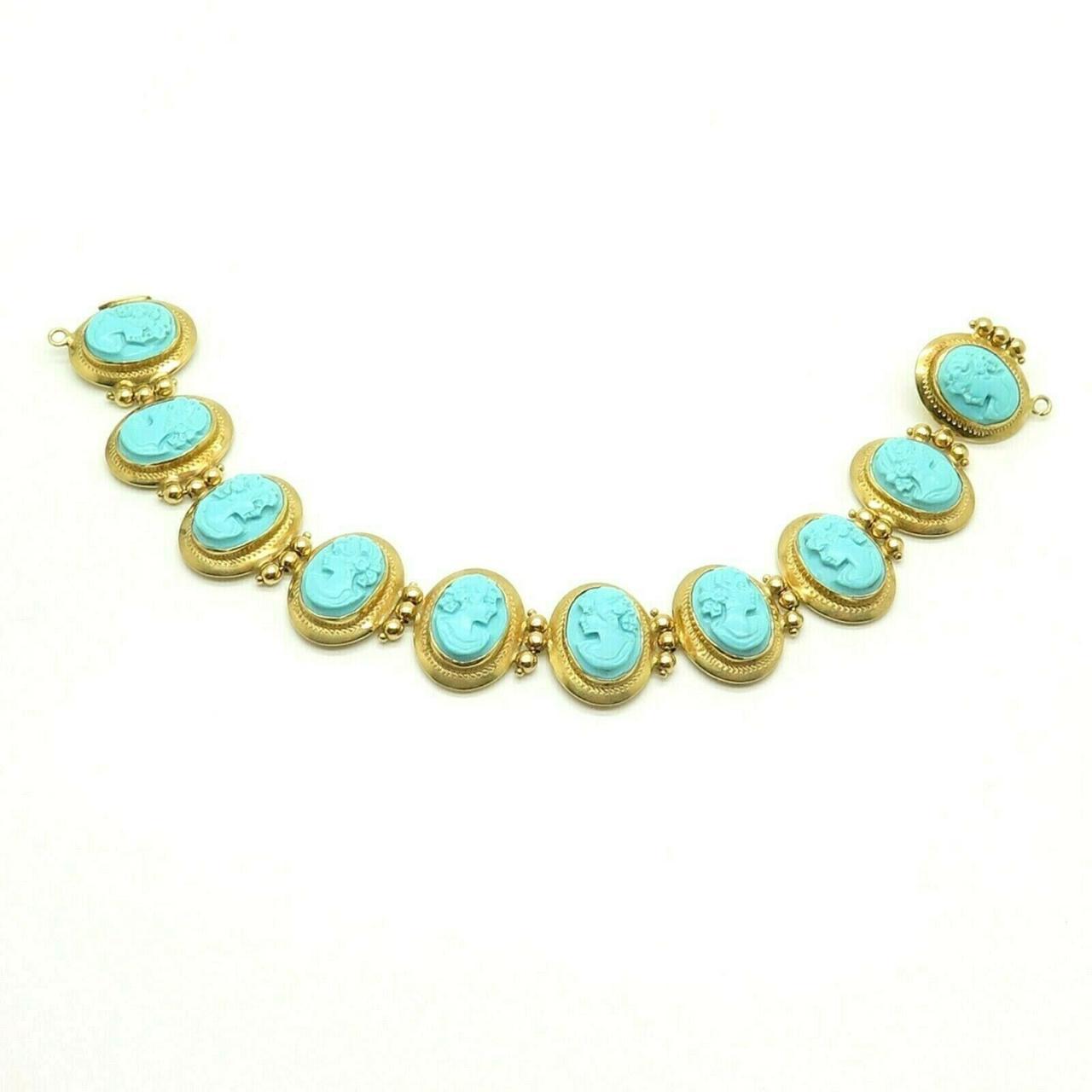 Product Image 1 - Vintage 18K Yellow Gold Turquoise