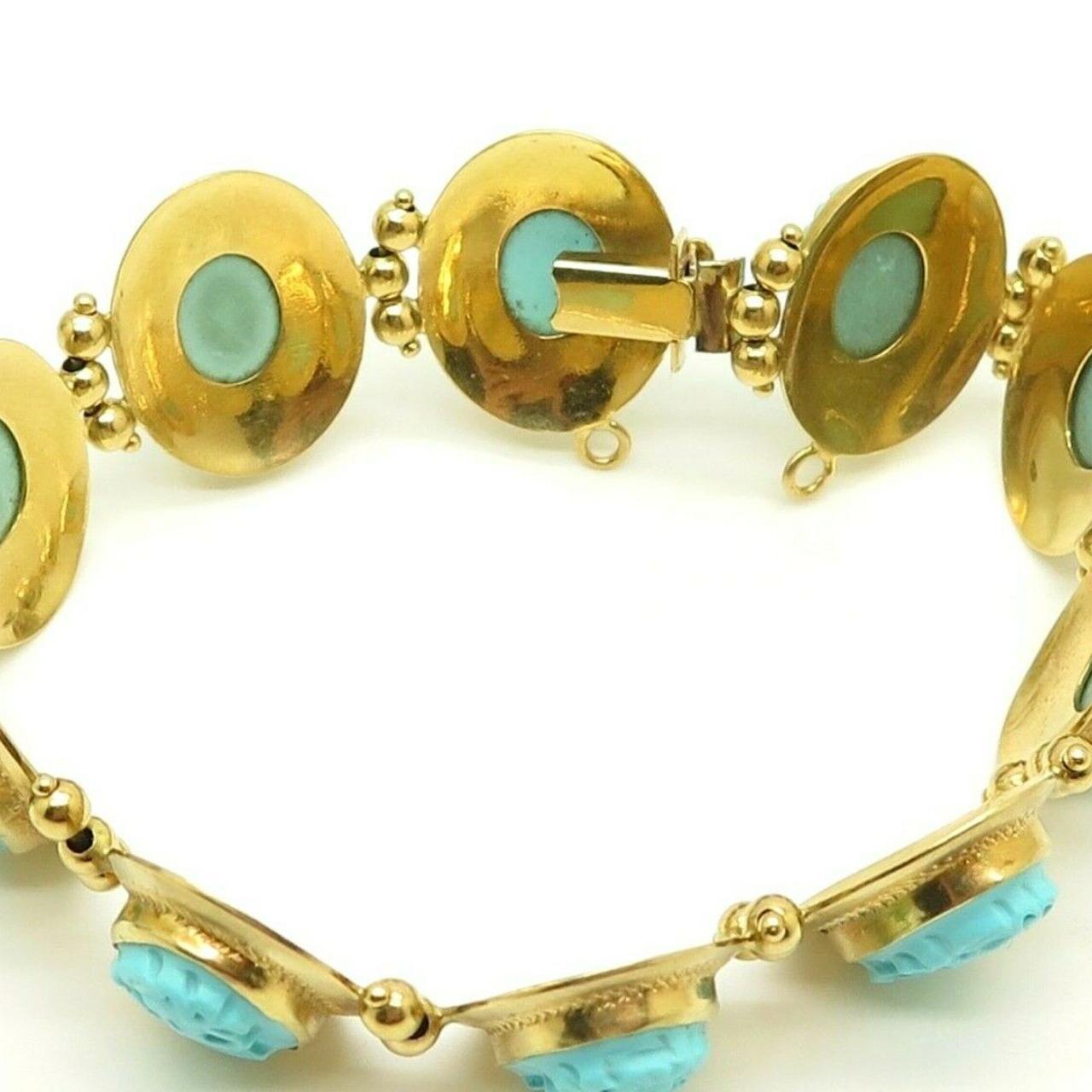 Product Image 3 - Vintage 18K Yellow Gold Turquoise