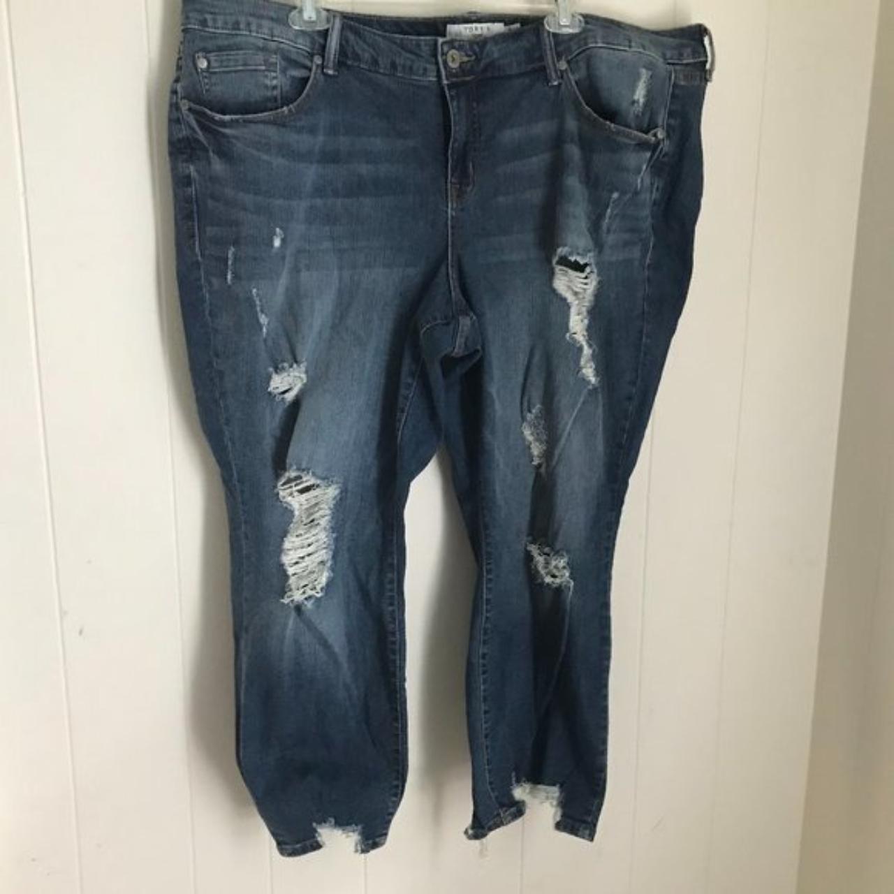 SPECIAL! TORRID DISTRESSED JEANS 22R ANKLE SKINNY... - Depop