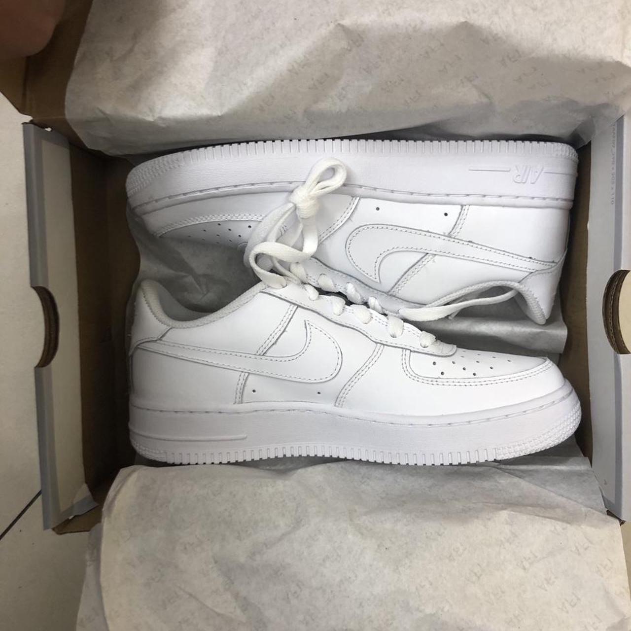 Nike Air Force 1 one white Brand new with box Size... - Depop