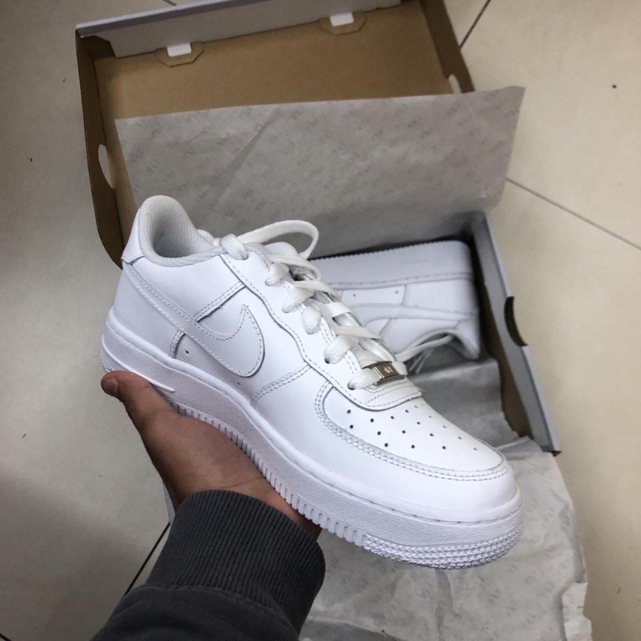 Nike Air Force 1 one white Brand new with box Size... - Depop