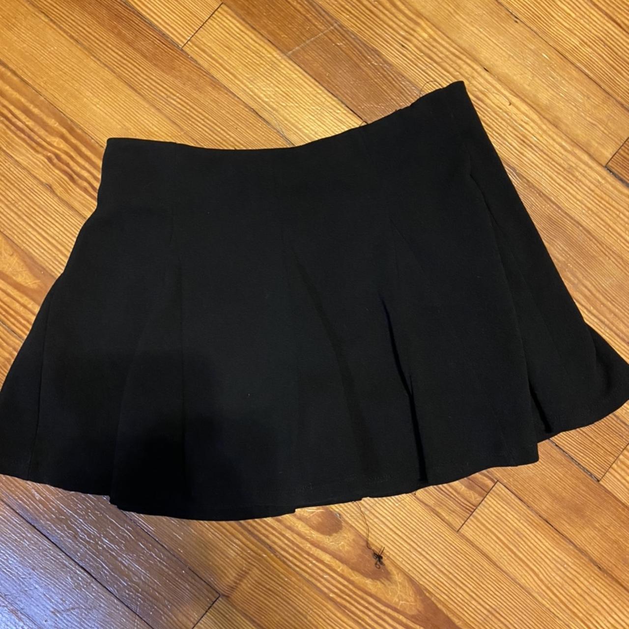 Cute black pleated skirt with built in shorts... - Depop