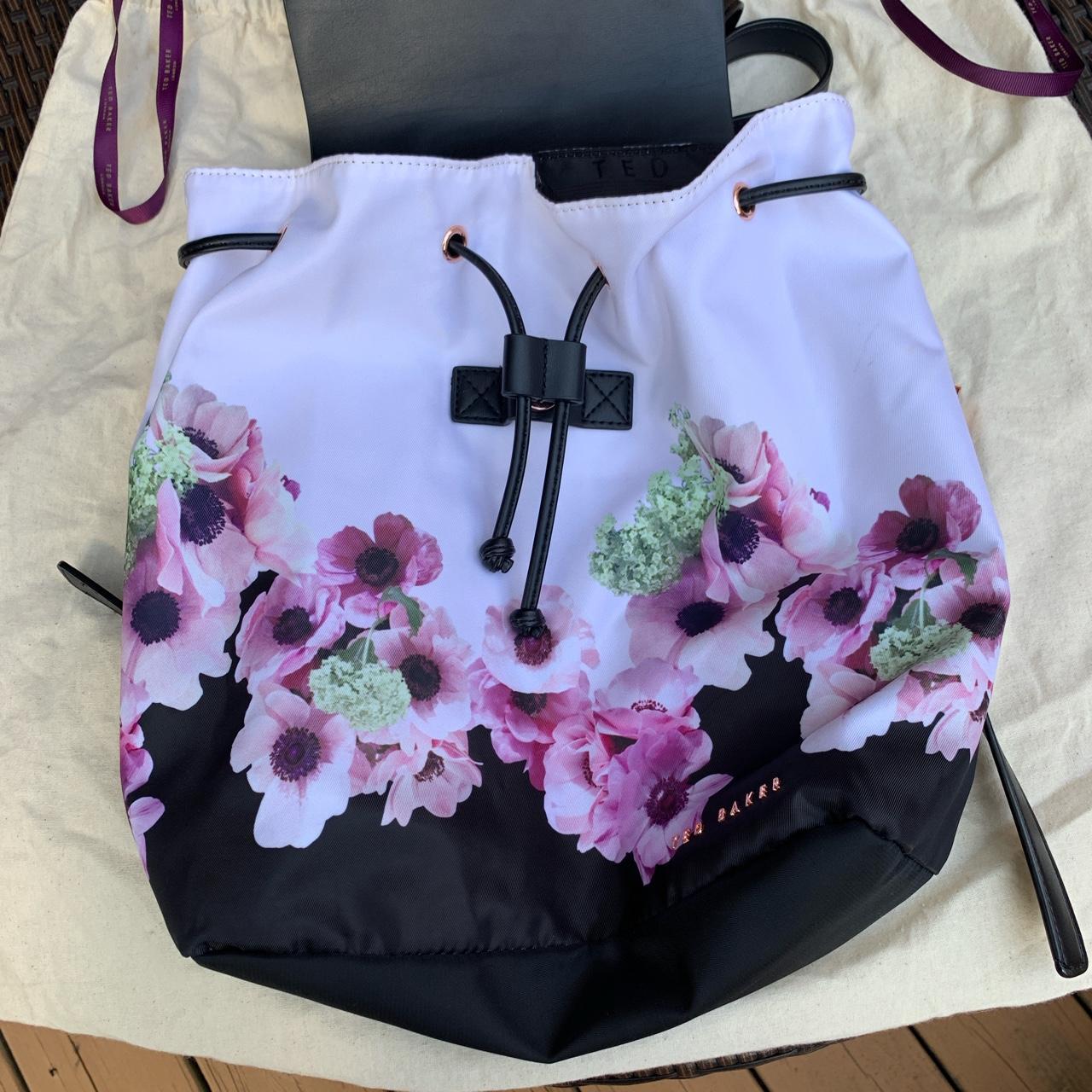 Ted Baker floral backpack with storage dust bag... Depop