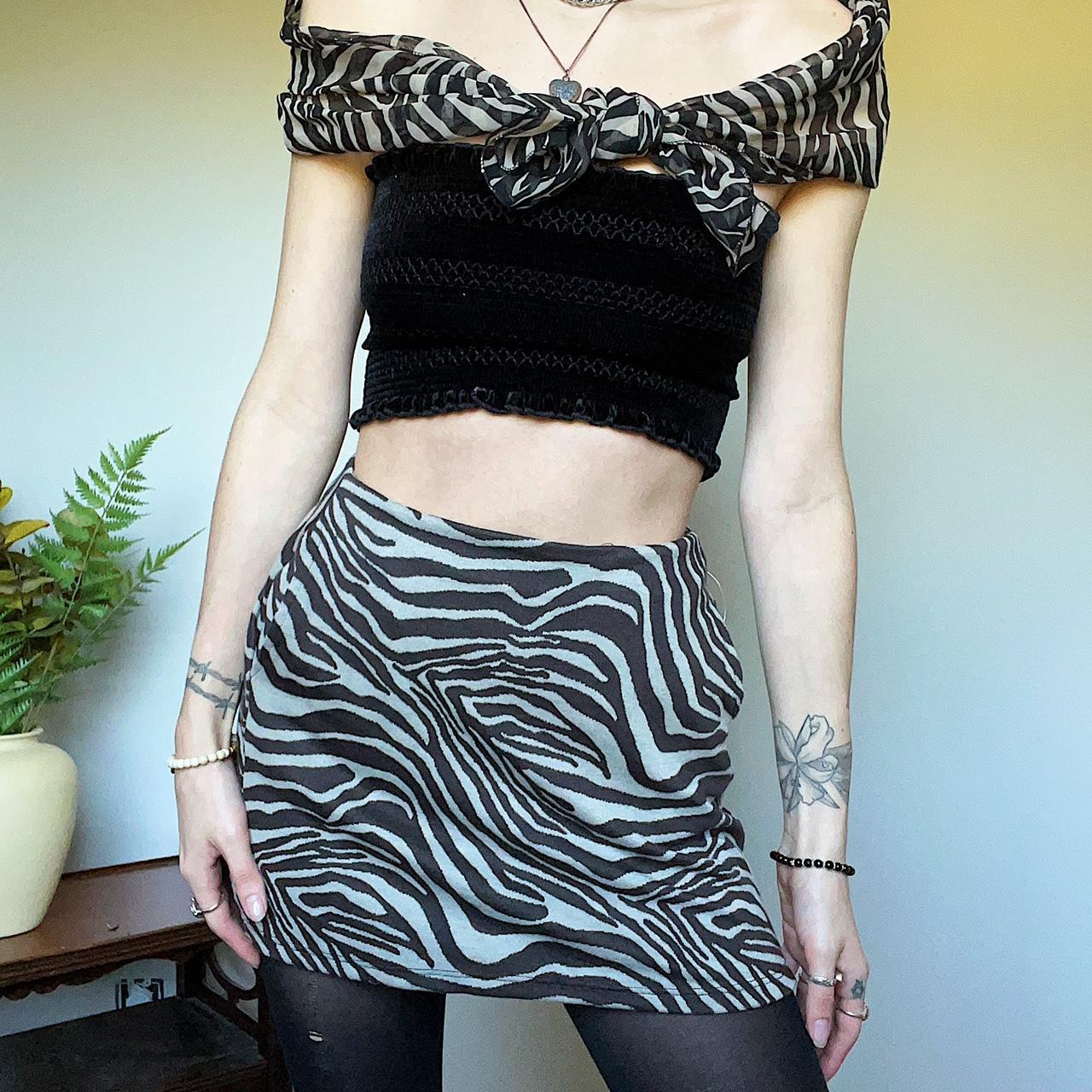 Zebra print skirt with zip hotsell