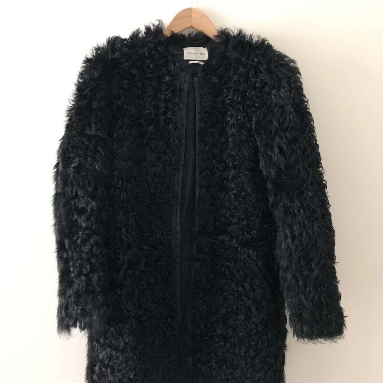 Isabel Marant Etoile Collarless Curly Shearling Coat... - Depop