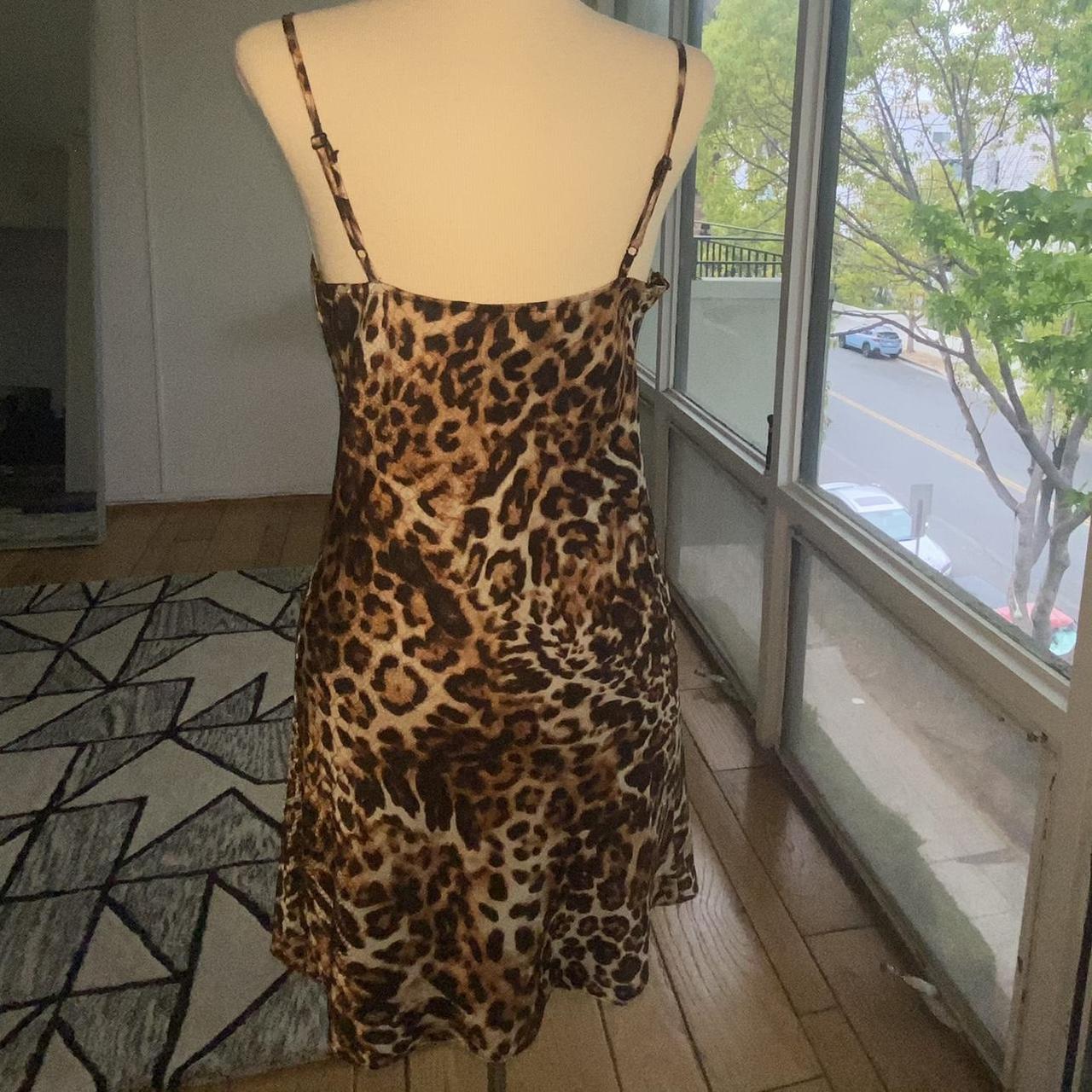 Leopard Print Cowl Neck Mini Slip Dress W Depop 8160