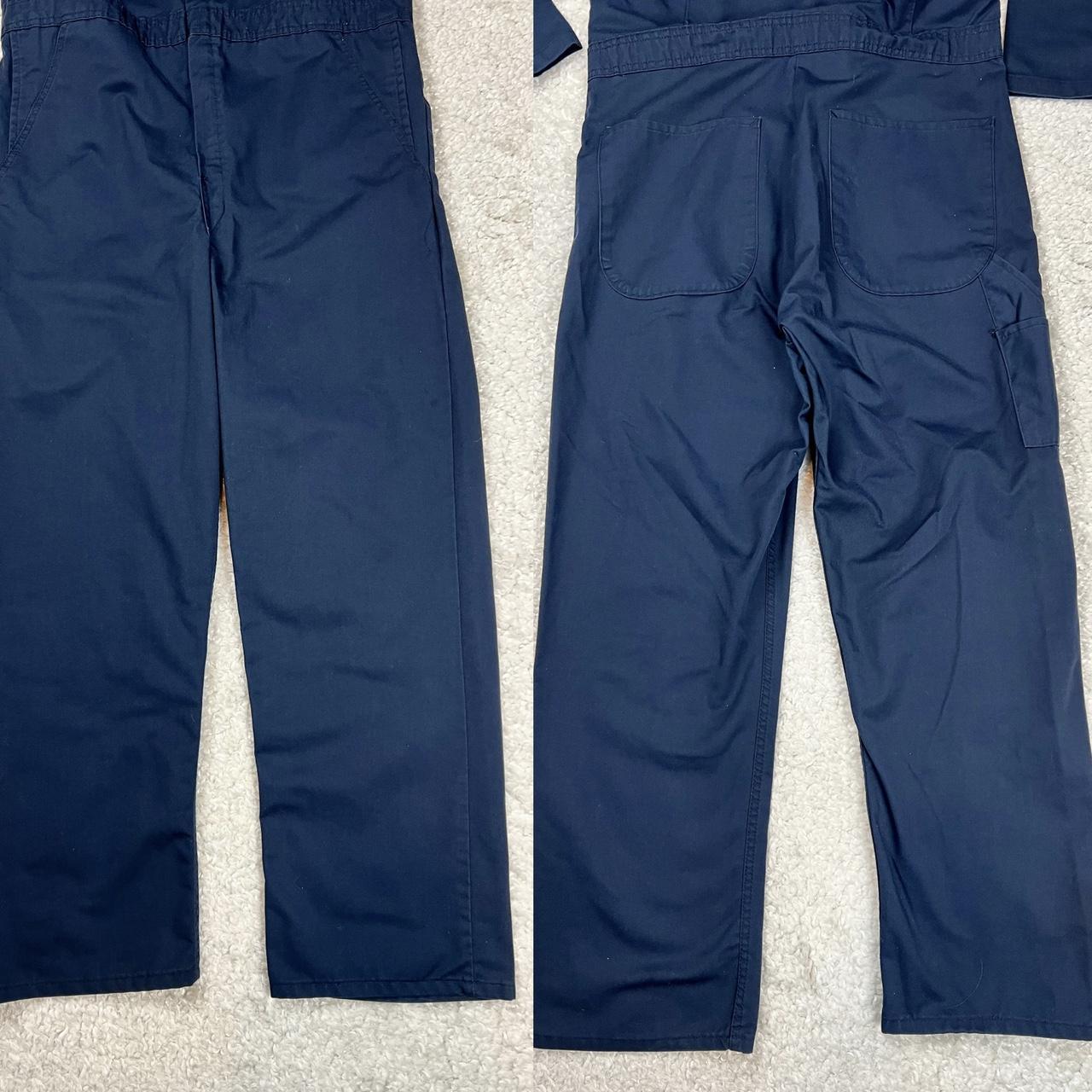 Vintage 80s/90s workwear coveralls. navy blue... - Depop