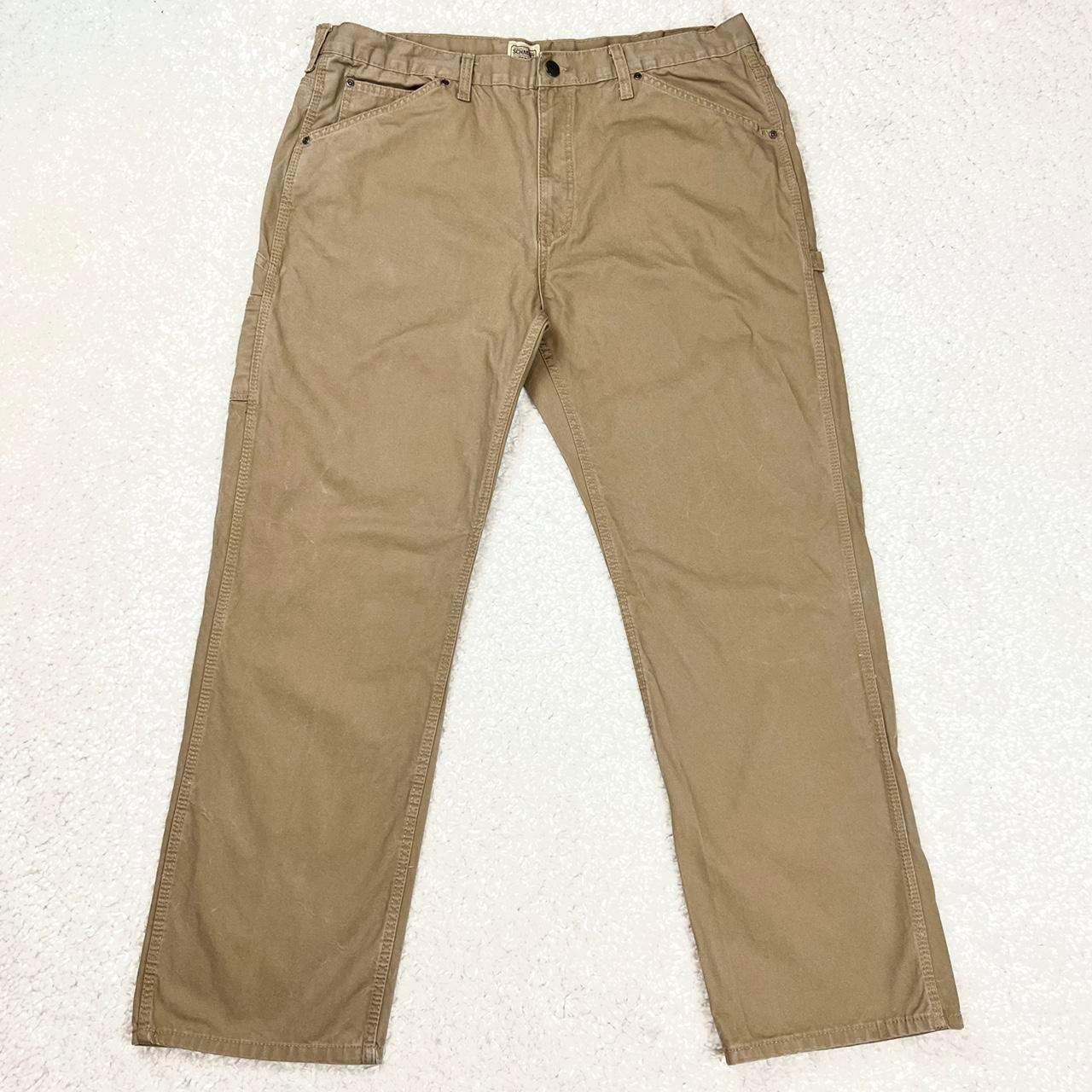 Khaki carpenter pants from Schmidt Workwear. Casual... - Depop